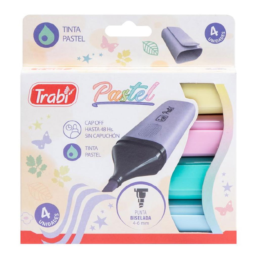 Resaltador Trabi Pastel Pack X 4 Triskel Librería