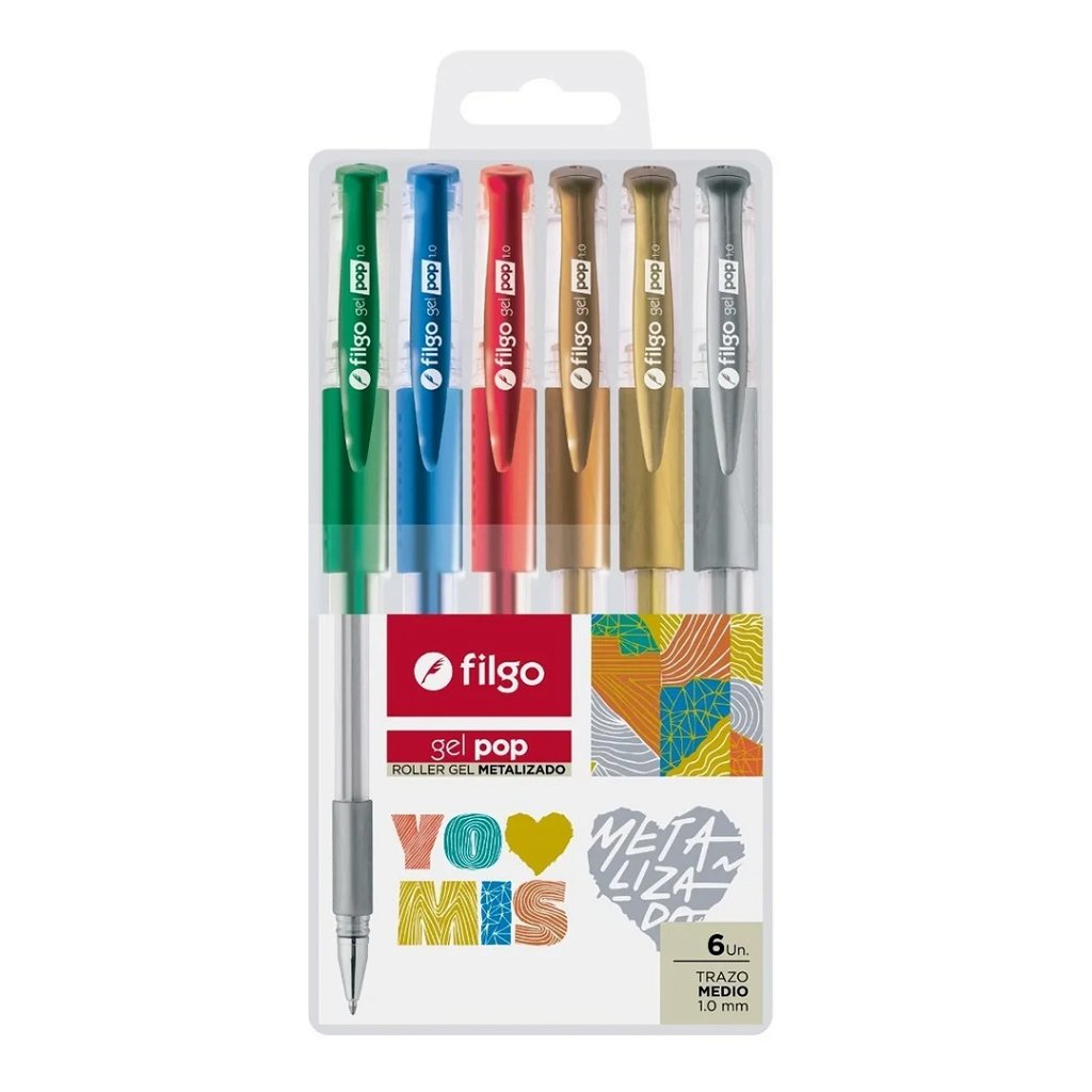 Boligrafos metalizados 10 colores